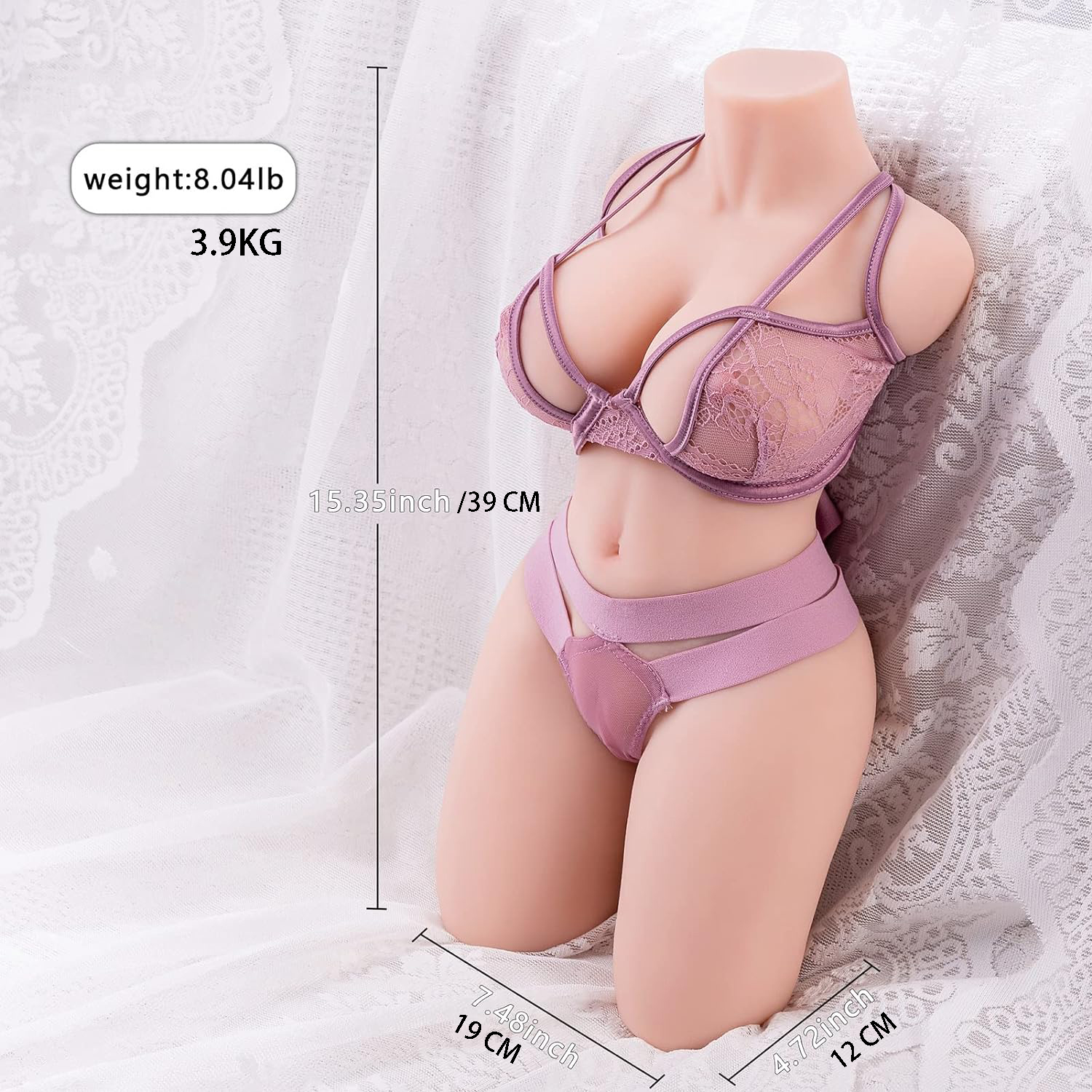 Maya 5KG Realistic TPE Torso Sex Doll by WM Dolls